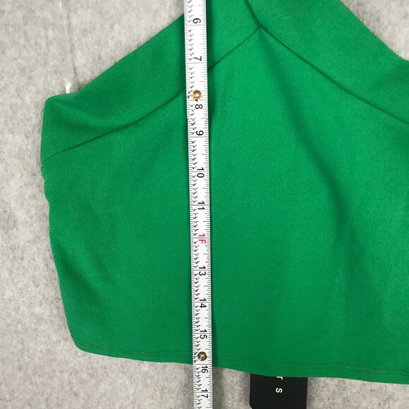 21 Saints Crop Top Women Large Green Tank Halter Y2K Coastal Western Basic Retro - Picture 4 of 8